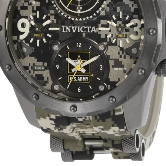 Invicta U.S. Army Titanium Quartz Dual Time Watch Accessories